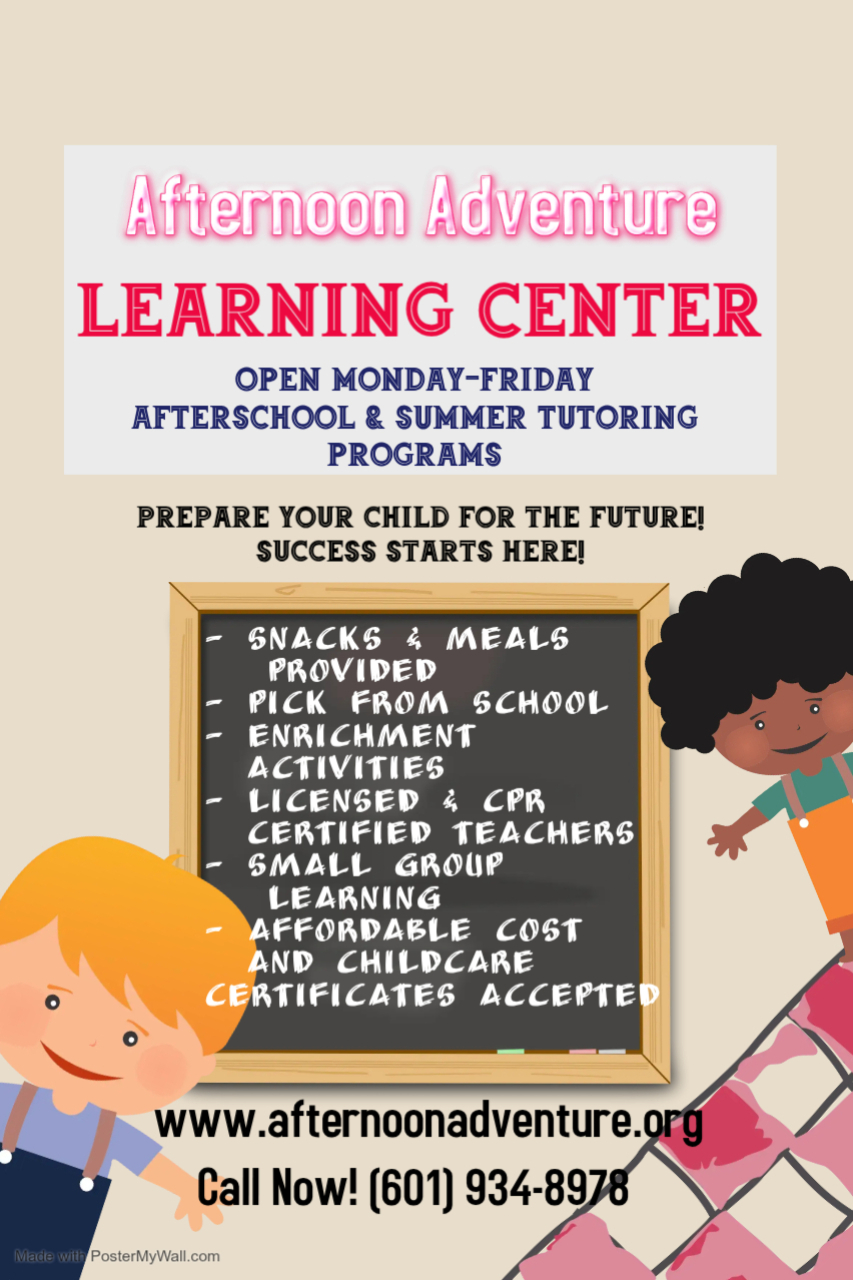 Afterschool and summer program flyer