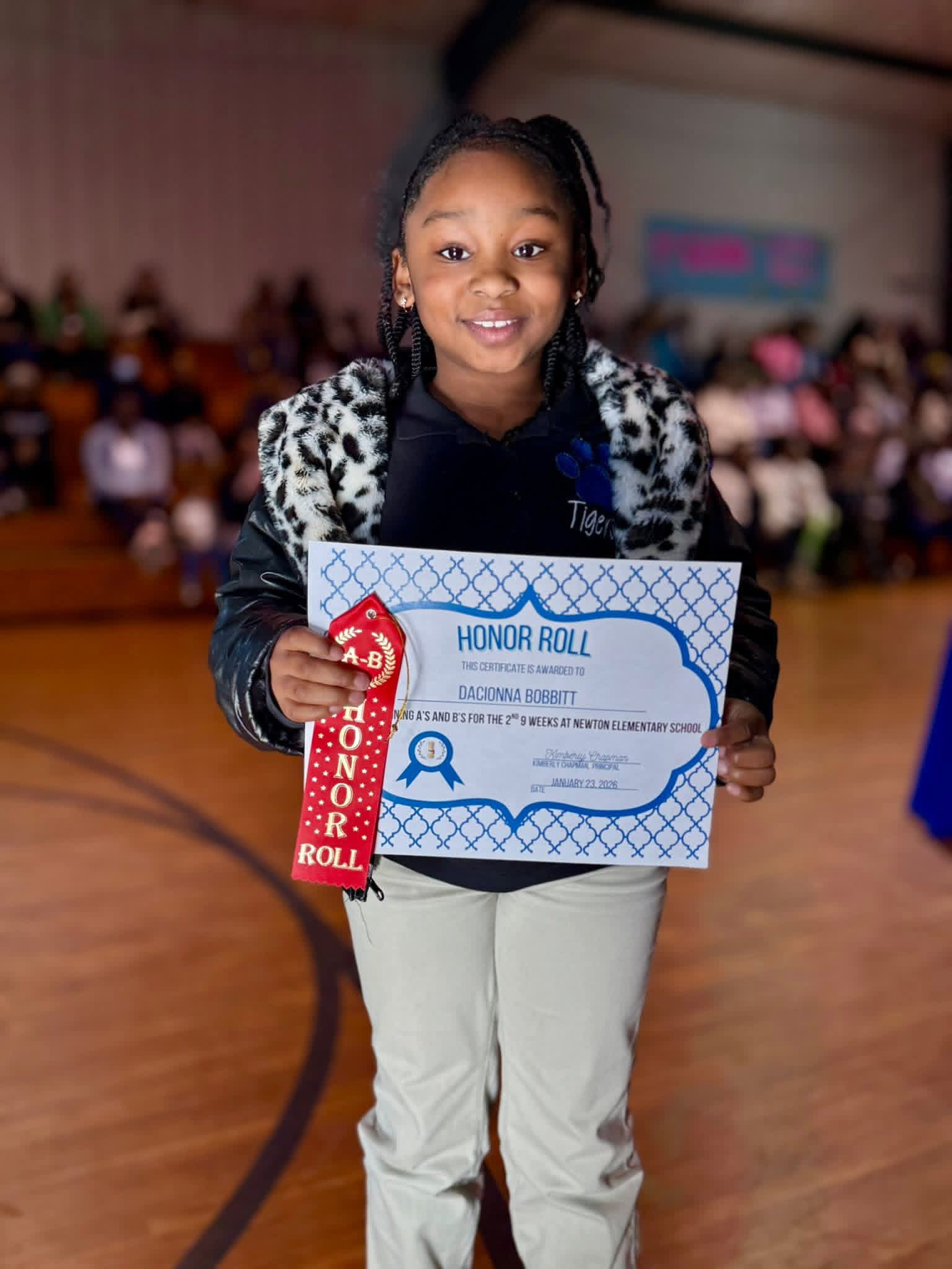 Daciona Bobbit Honor Roll recognition
