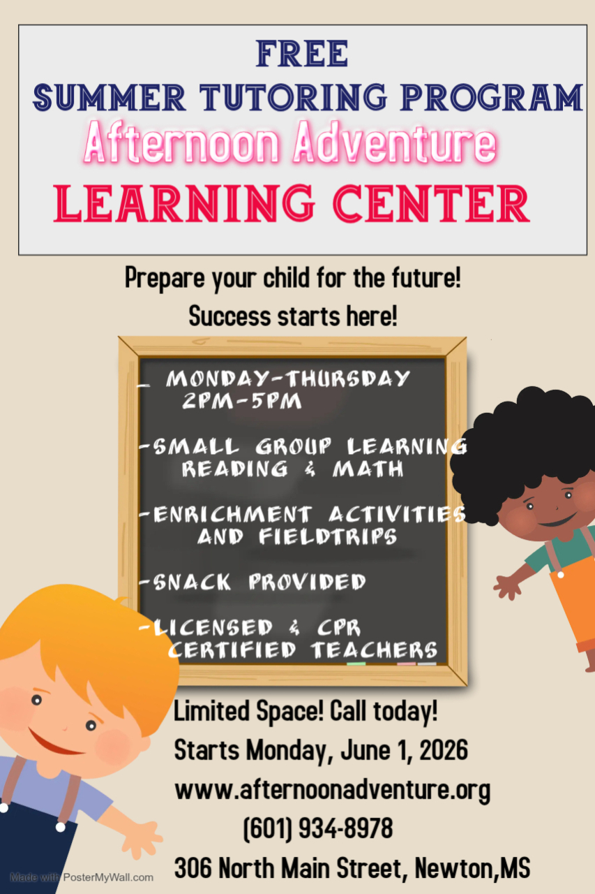 Free Summer Tutoring flyer